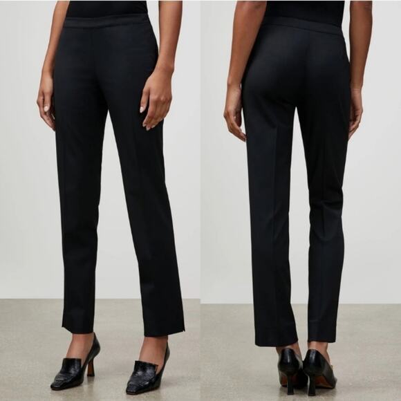 Lafayette 148 New York Bleecker Pant Trousers Black size 4